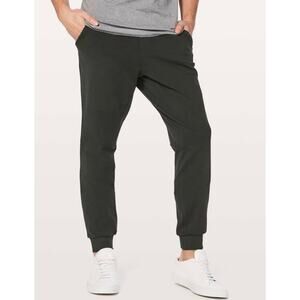 Lululemon Intent Jogger Men Large Black Luon 4-Way Stretch Cotton Athletic Pants